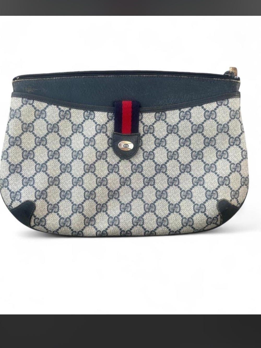 Vintage 1980s Gucci monogram canvas clutch